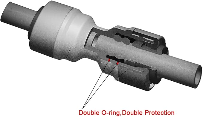 YZM Push-to-Connect Female Thread Adapter, Double O-Ring Seal, 1/2" Female - Image 4