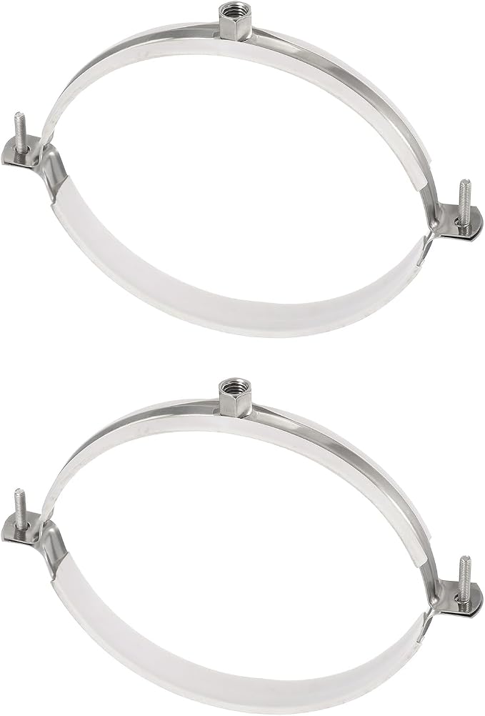 HARFINGTON 2pcs 201 Stainless Steel 6.1-6.3"/155-160mm Split Ring Pipe Hanger by HARFINGTON