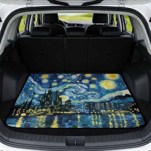 Starry Night Universal Car Trunk Mat, Waterproof Cargo Liner by Mintulipy