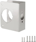 Door Reinforcement Plate, Stainless Steel, Fits 1-3/4" Doors, 2-3/8" Backset by NAUBEA