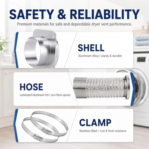 Magnetic Dryer Vent Connector Kit DV180 4-Inch Dryer Vent Coupling - Image 6