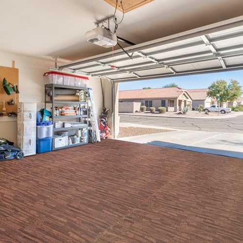 Sorbus Interlocking Wood Grain Foam Floor Tiles - Image 7
