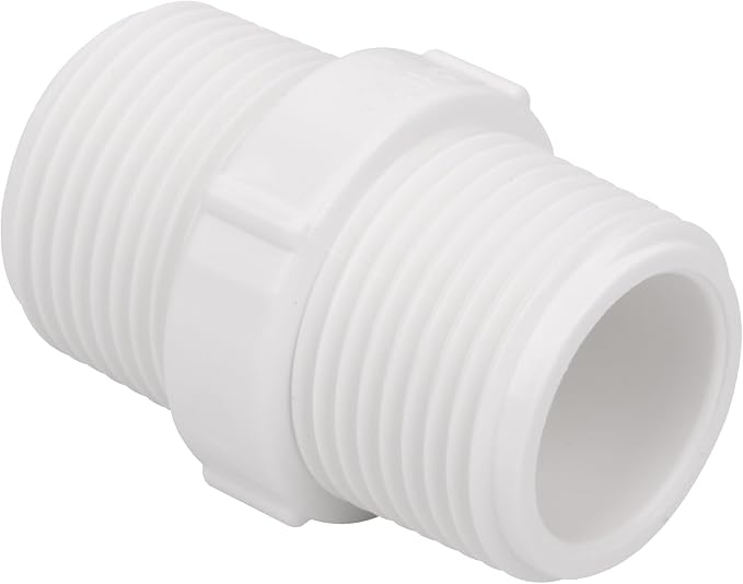 20Pack 3/4 Inch PVC Nipple Male Thread Coupling Adapter Connector 3/4" PVC NPT - Image 4