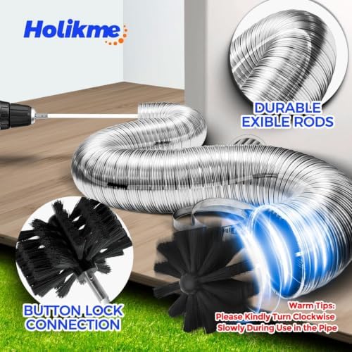 Holikme Dryer Vent Cleaner Kit - 35Ft Flexible Lint Brush - Image 2
