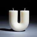 Tondiamo U Shaped Candle Ribbed Soy Wax Scented Decorative Candles Minimalist by Tondiamo