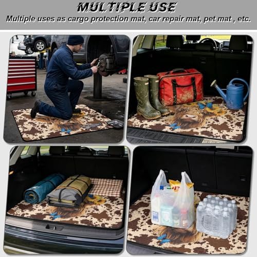 ELEQIN Trunk Mats for Cars SUV Sedan Truck Non Slip Backing Heavy Duty Cargo - Image 3