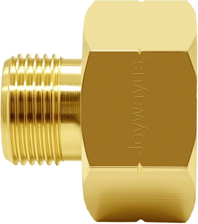 Joywayus 1/2 NPT Female to 3/8 Compression Male Thread Pipe Fitting, Brass - Image 6