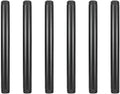 6 Pack 1/2" × 8" Pre-Cut Black Metal Pipe, Industrial Steel Fits Standard Half by GeilSpace