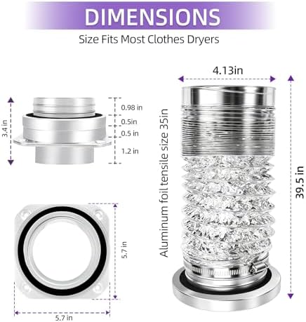 Magnetic Dryer Vent Connector Kit, Tight Space Quick Coupling Coupler - Image 3