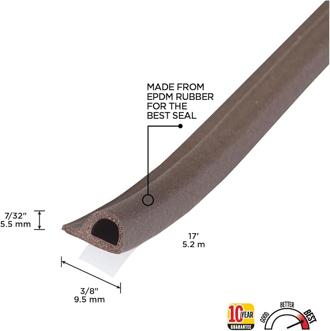 All Weather EPDM Rubber weatherstripping, P Seal Door Seal - Image 3