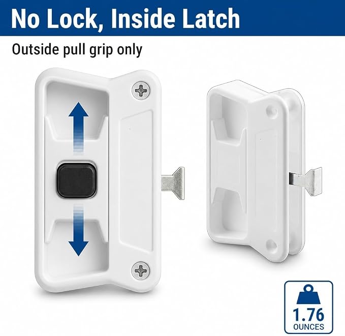 Prime-Line A 212 White Sliding Screen Door Handle, fits Superior - Image 8