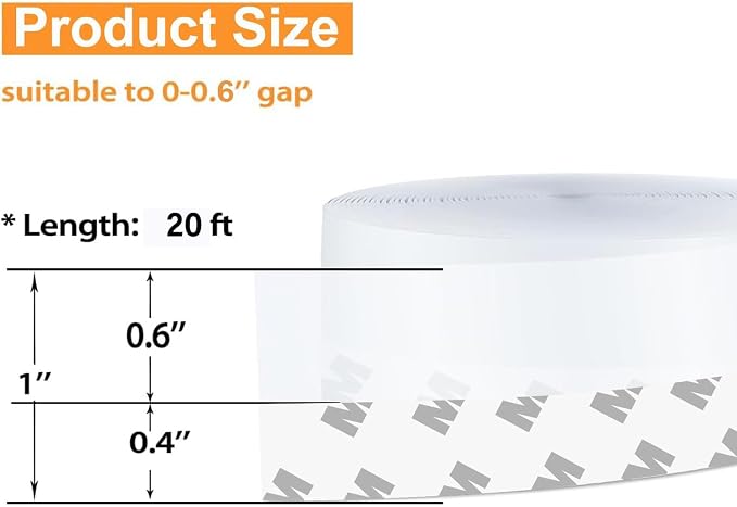 33.5 Ft Weather Stripping Door Seal Strip, Silicone Tape - Image 2