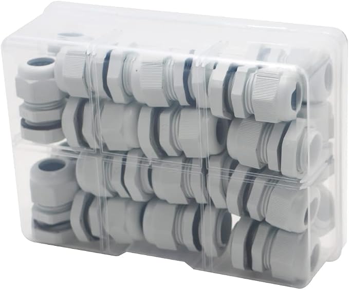 25-Pack 1/2" NPT Cable Glands, IP68 Waterproof Nylon PA66 Strain Relief Cord - Image 9