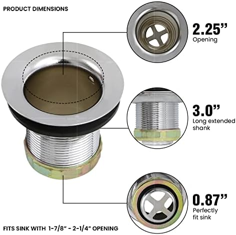 Everflow Bar Style Deep Sink Strainer - Image 3