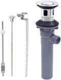Pop-Up Sink Drain Stopper with Lift Rod and Overflow, Chrome Finish by Gold-Hao-the-bathroom