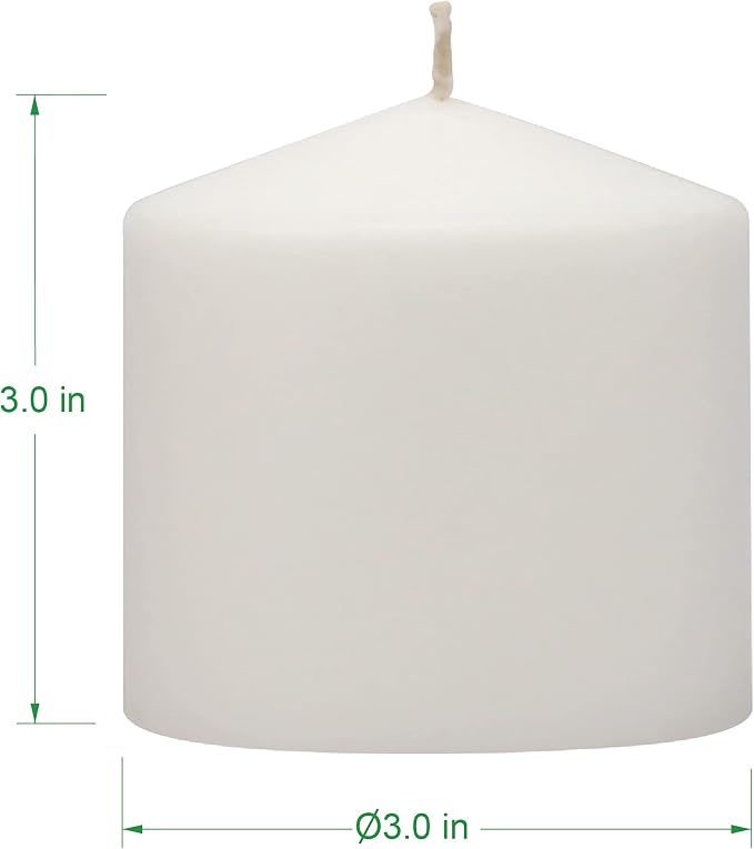 Stonebriar Unscented White Tall Pillar Candles, 18 Hour Burning Candle Pillars - Image 7