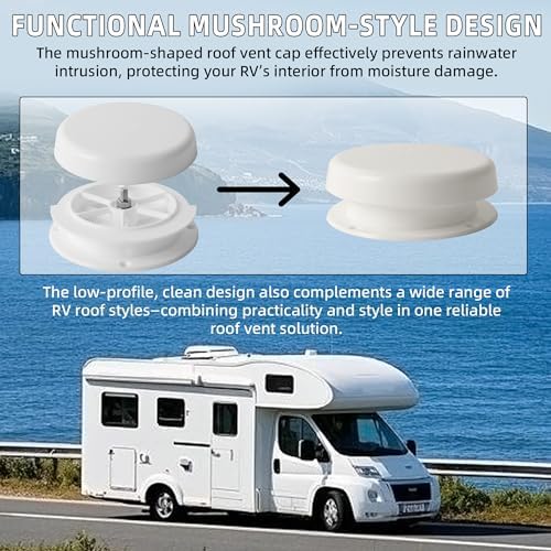 Mushroom Style RV Roof Vent Cap - Image 4