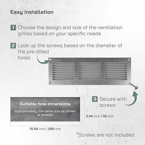 Vent Systems 12'' x 4'' Inch Pack of 3 - Image 4