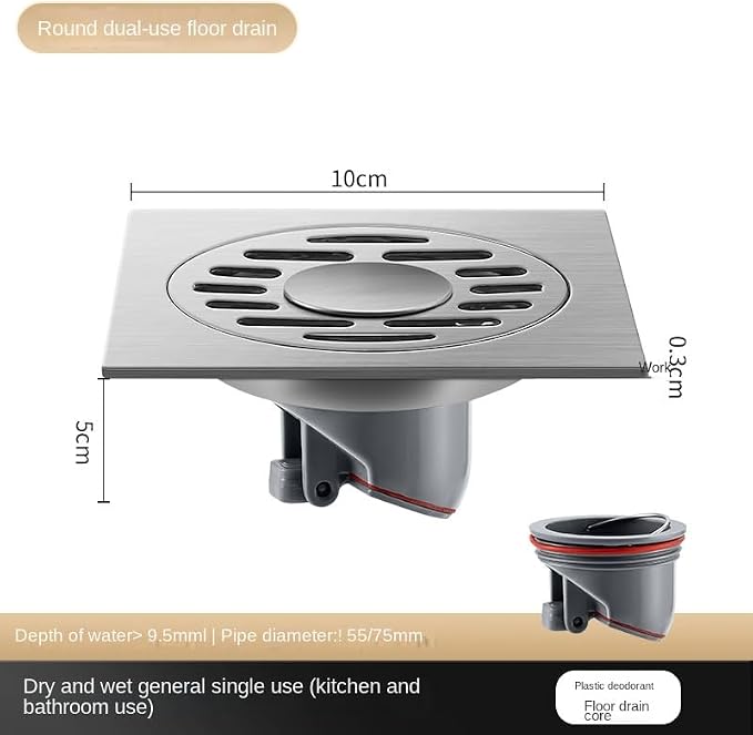 Floor Drain Bathroom Sink 304 Stainless Steel Floor Drain - Image 2