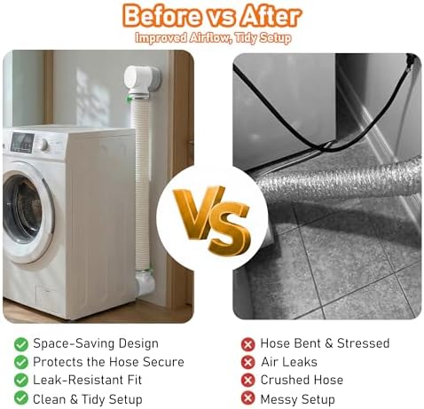 Dryer Vent Hose Connector Kit for Tight Spaces, 90° Elbow-to-Elbow - Image 3