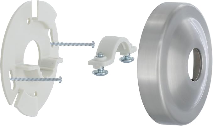 Danco 12006 Shower Arm Stabilizer Bracket and Flange Cover, 3.1 Inch, Brushed by DANCO