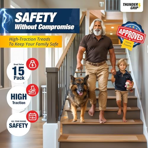 Clear Stair Treads Non-Slip Indoor 24" x 6" 15-Pack - Image 3