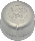 1" Cap, NPT Female Threaded Cast Pipe Fitting, Stainless Steel 304 by Megairon