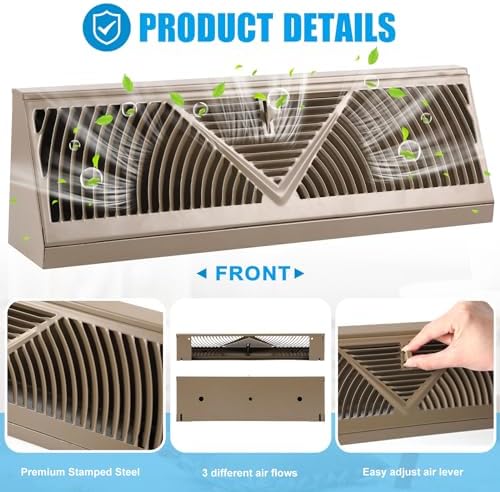 Yaocom 10 Pack Baseboard Register Vent 18 Inch Air Vent Covers - Image 3