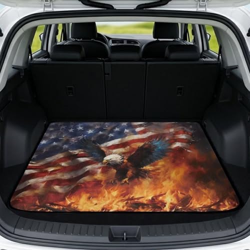 ELEQIN American Flag Eagle SUV Cargo Liner Trunk Mats by ELEQIN