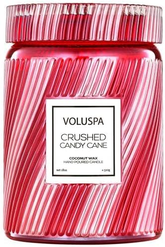 Voluspa Crushed Candy Cane, Large Candle Jar, 18 oz, 100 Hour Burn Time by Unknown