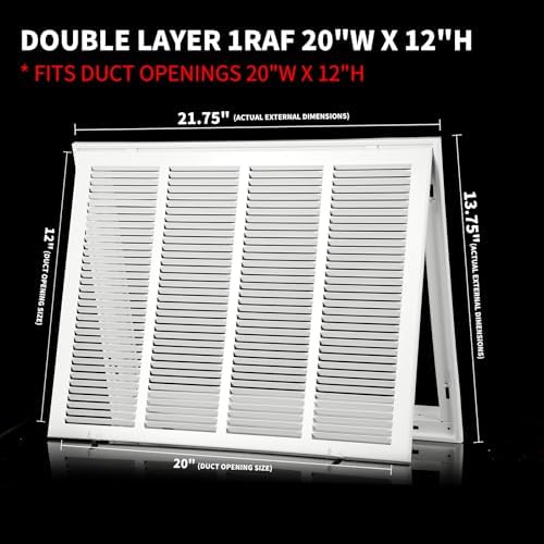 20×12 Return Air Grille Return Vent Cover - Image 5