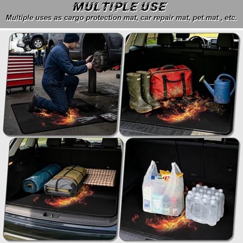 Fire Wolf Waterproof Car Trunk Mat 29"x39" - Image 3