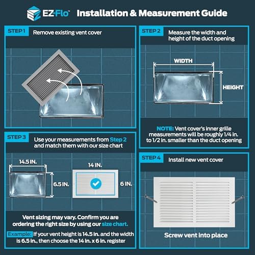 EZ-FLO 14 x 6 Inch Return Air Vent Cover - Image 3