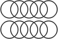 uxcell Nitrile Rubber O-Rings 44mm OD 40mm ID 2mm Width, Metric Sealing Gasket by uxcell