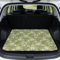 Green Floral Beach Gear Trunk Mat 29"x39" by Mintulipy