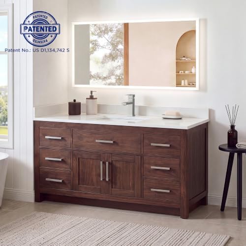 FORIOUS Bathroom Faucet 1 Hole Single Handle Vanity Faucet Brushed Nickel - Image 7