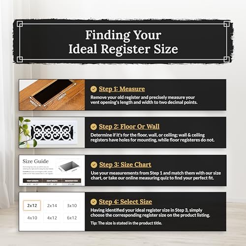 Decor Grates AJL610W-NKL Oriental Wall Register, 6-Inch by 10-Inch - Image 3