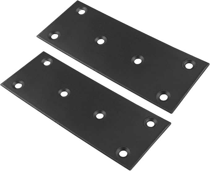 Bonsicoky 4 Pcs Flat Straight Brace Brackets, Shelf Support Repair Plate - Image 4