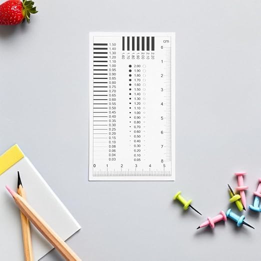 Lurrose Transparent Crack Width Gauge Spot Detection Ruler Pocket Size Ruler - Image 8