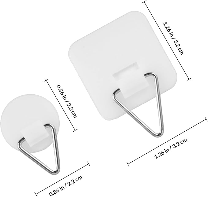 Kisangel 20pcs Adhesive Wall Plate Hangers and Picture Frame Hooks, - Image 2