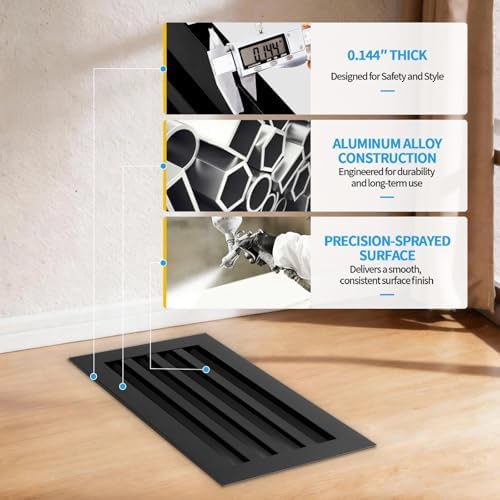 16x8 Modern AC Vent Cover, Decorative Air Vent Register Grille - Image 5