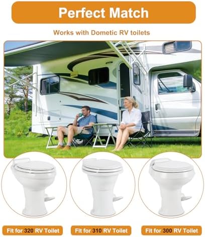 RV Toilet Seal Kit for Dometic 300 310 320 Series, Replace Part 385311652 - Image 3