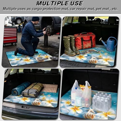 Cute Flower Sea Turtle All Weather Trunk Mat 29"x39" - Image 3