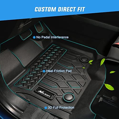 Nilight TPE Floor Mats for Ford Ranger SuperCrew Cab - Image 2