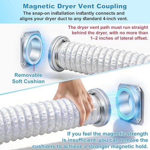 Magnetic Dryer Vent Coupling Kit: Quick Connect/Disconnect, Strong - Image 6