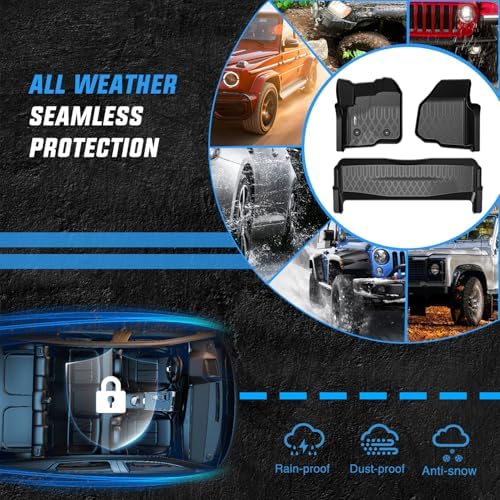 Nilight TPE Floor Mats for Ford F250 F350 F450 SuperCrew Crew Cab - Image 5
