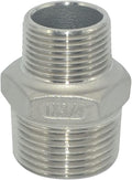 1" x 3/4" Male Threaded Reducing Nipple Fitting/Adapter, Stainless Steel SS304 by Megairon