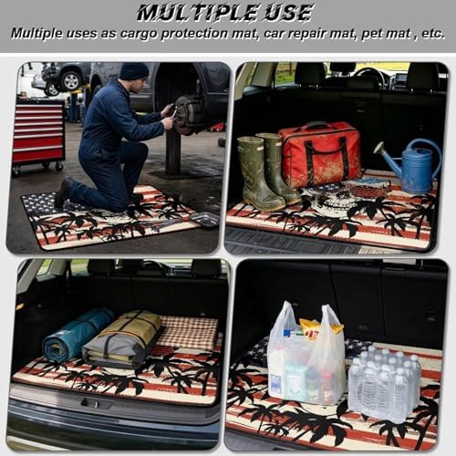 ELEQIN American Flag Skull Car Trunk Mat Cargo Liner - Image 3