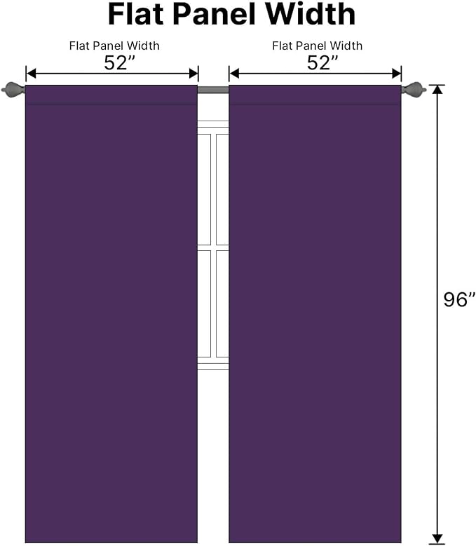 H.VERSAILTEX Blackout Curtains Thermal Insulated Window Treatment Panels Room - Image 7