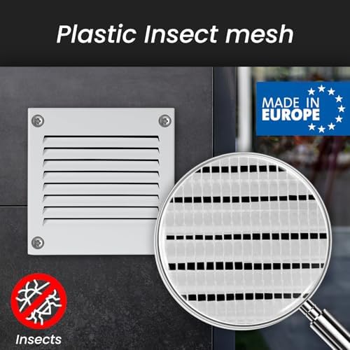 Repa Market 2-Pack Air Vent Cover 16x6 Inch White Galvanized Steel Louvered - Image 4